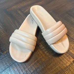 Seychelles Leather Slide Sandals Nude Minimalist Slides Size 8